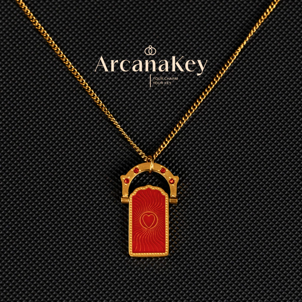 สร้อยคอรูปหัวใจไพ่ทาโรต์ - ArcanaKey